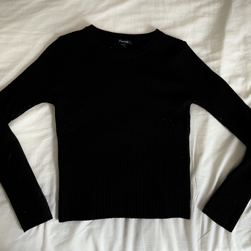 Cropped Black Sweater